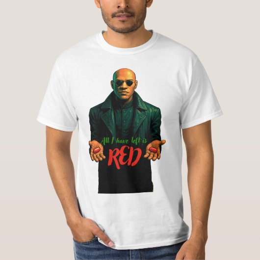 Rode pil geslikt t-shirt (Voorkant)