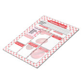 Rode Pil Verpleegkunde Student Medicatie Sjabloon Notitieblok (Schuin)