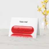 Rode pil - wenskaart kaart (Gele Bloem)