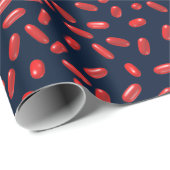 Rode pillen die Patroon herhalen Cadeaupapier (Rol Hoek)