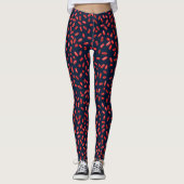 Rode pillen die Patroon herhalen Leggings (Voorkant)