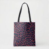 Rode pillen die Patroon herhalen Tote Bag (Voorkant)