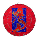 rode pin-up mermaid dartbord (Voorkant)