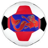 rode pin-up mermaid voetbal (Gedraaid)