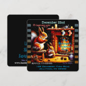 Rode Pinda Eekhoorn Familie Kerstfeest Kaart (Voorkant / Achterkant)