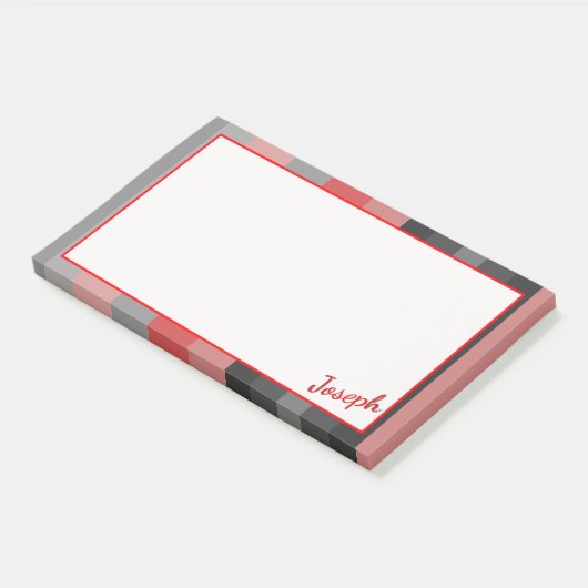 Rode Pinks en grijs Post-it® Notes (Schuin)