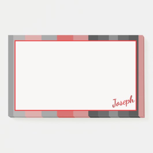 Rode Pinks en grijs Post-it® Notes (Voorkant)