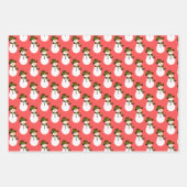 Rode Pinks en Koraal Inpakpapier Vel (Voorkant 2)