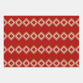 Rode Pinks en Koraal Inpakpapier Vel (Voorkant)