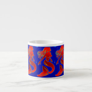 rode pins blauw espresso kop