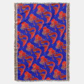 rode pins-up mermaids blauw deken (Voorkant Verticaal)