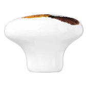 Rode pioen, bloemenboeket keramische knop (Zijkant)