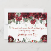 Rode Pioen Epifanie Bruiloft Bloemenmeisje Vraag Kaart (Achterkant)