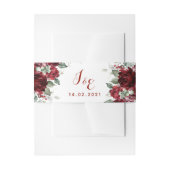 Rode Pioen Epiphany Bruiloft Uitnodiging Suite Uitnodigingen Wikkel (Voorkant Voorbeeld)