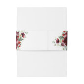 Rode Pioen Epiphany Bruiloft Uitnodiging Suite Uitnodigingen Wikkel (Achterkant Voorbeeld)