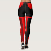 rode pioen leggings (Achterkant)