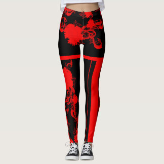 rode pioen leggings