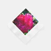 Rode Pioen Servetten, Gemunte Cocktails Servetten (Hoek)