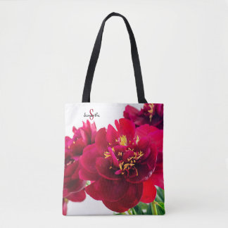 Rode Pioen Tote Bag