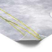 Rode Pioen Waterverf Bloemen Patroon Poster (Hoek)