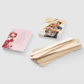 Rode Pioenen bruiloft Handwaaier (Niet-gemonteerd)