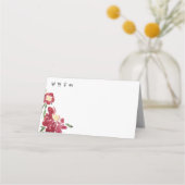 Rode Pioenen bruiloft Plaatskaartje (Achterkant)