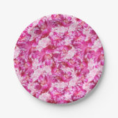 Rode Pioenrozen Bloemend Feestje Verjaardagsfeest Papieren Bordje (Voorkant)