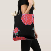Rode Pioenrozen Tote Bag (Dichtbij)