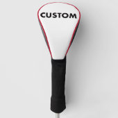 Rode piping aangepaste golf driver hoofdhoes Blank Golfheadcover (Voorkant)
