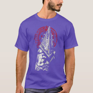 Rode piramide halo van de zon t-shirt