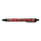 Rode piratenscheepspatroon zwarte inkt pen (Bodem)