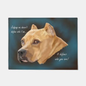 Rode Pitbull-hond Deurmat (Voorkant)