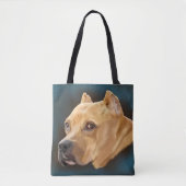 rode pitbull terriër tote bag (Voorkant)