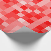 Rode pixels cadeaupapier (Hoek)