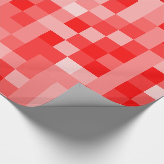 Rode pixels cadeaupapier (Hoek)