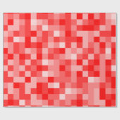 Rode pixels cadeaupapier (Vlak)