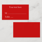 Rode plaatskaarten / Naam Kaarten Plaatskaartje (Voorkant / Achterkant)