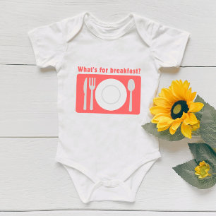 Rode Placemat Wat is voor ontbijt Romper