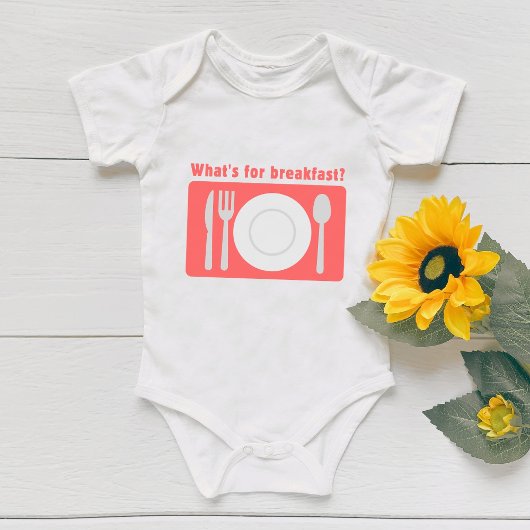 Rode Placemat Wat is voor ontbijt Romper