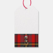 Rode Plaid en Coonhound Hondenliefhebber Kerst Cadeaulabel (Achterkant)