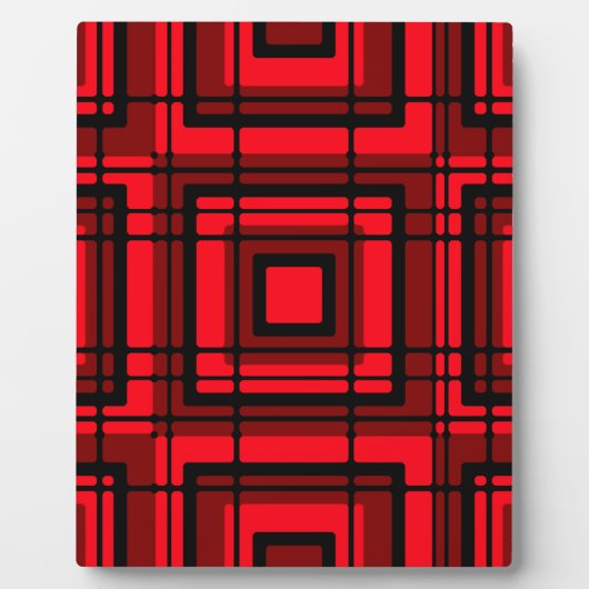 Rode Plaid Fotoplaat (Voorkant)