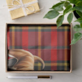 Rode Plaid Kerstmis Basenji Dog Holiday Tissuepapier (Geschenk)