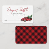 Rode Plaid Rode Vrachtwagen Luier Raffle Behuizing Visitekaartje (Voorkant / Achterkant)