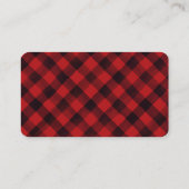 Rode Plaid Rode Vrachtwagen Luier Raffle Behuizing Visitekaartje (Achterkant)