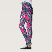 Rode plakboek Patroon Leggings (Links)