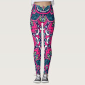 Rode plakboek Patroon Leggings (Voorkant)