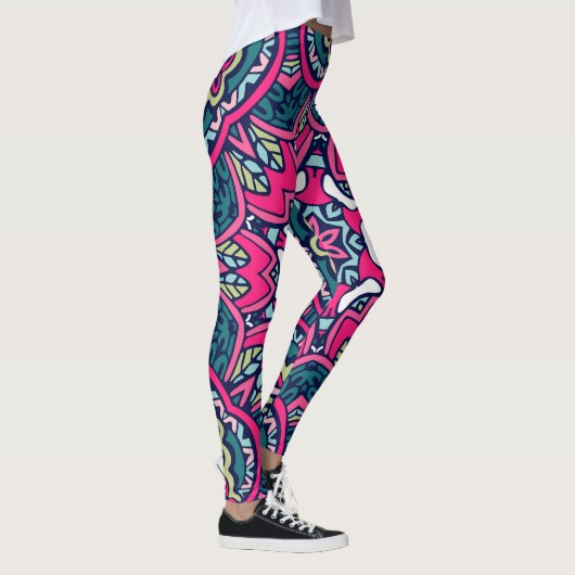 Rode plakboek Patroon Leggings (Rechts)