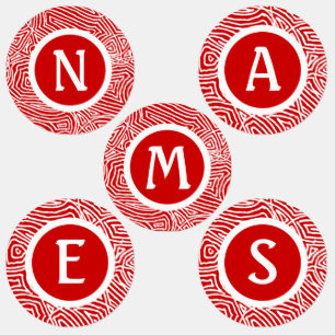 Rode plakkaatlabels labels
