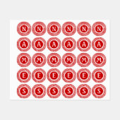Rode plakkaatlabels labels (Vel)