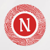 Rode plakkaatlabels labels (Design 1)